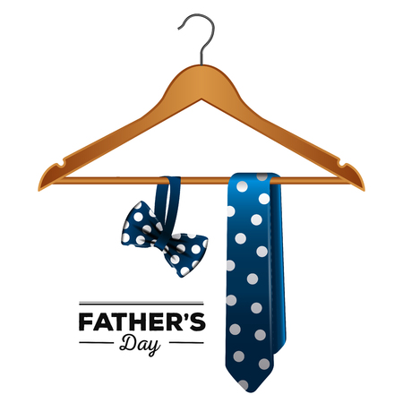 Isolated bowtie and a necktie, Father's day vector illustrationのイラスト素材