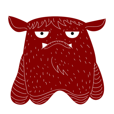 Isolated monster sketch on a white background, Vector illustrationのイラスト素材