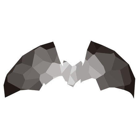 Isolated colored low poly bat, Vector illustrationのイラスト素材