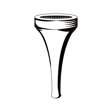Isolated golf tee on a white background, Vector illustrationのイラスト素材