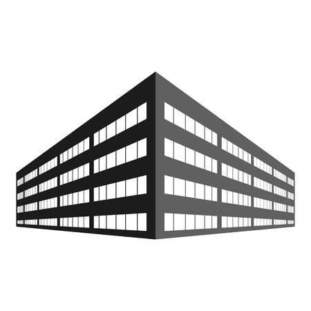 Isolated silhouette of a building, Vector illustrationのイラスト素材