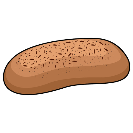 Isolated bread on a white background, Vector illustrationのイラスト素材