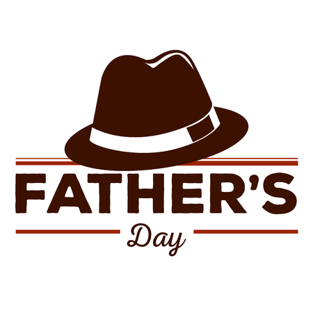 Isolated hat on a white background, Father's day vector illustrationのイラスト素材