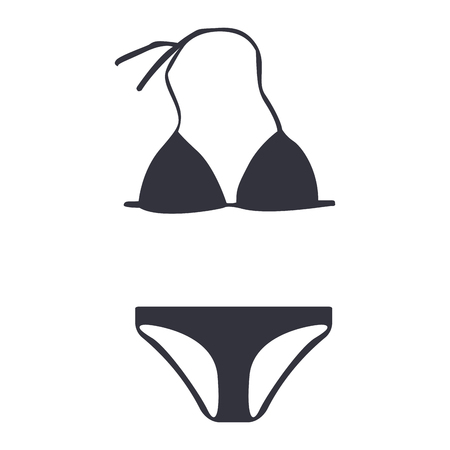 Isolated silhouette of a swimsuit, Vector illustrationのイラスト素材