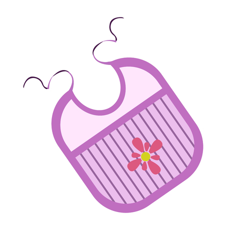 Isolated baby bib on a white background, Vector illustrationのイラスト素材