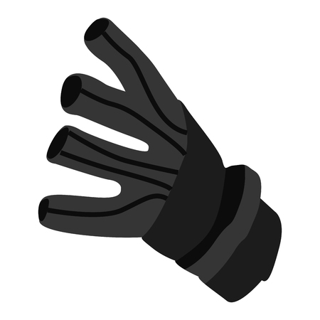 Isolated virtual reality glove on a white background, Vector illustrationのイラスト素材