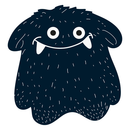 Isolated monster sketch on a white background, Vector illustrationのイラスト素材