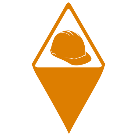 Isolated map pin with a helm icon, Vector illustrationのイラスト素材