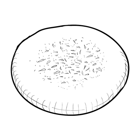 Isolated retro hand drawn bakery cookie, Vector illustrationのイラスト素材