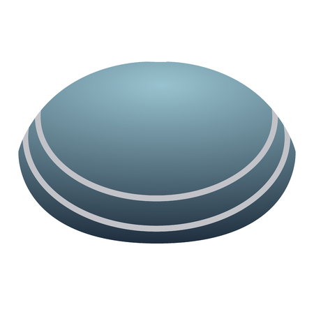 Isolated jewish kippah on a white background, Vector illustrationのイラスト素材