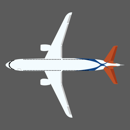 Top view of an airplane, Vector illustrationのイラスト素材