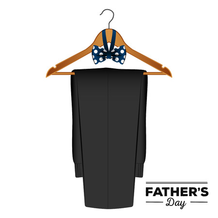 Isolated pants and a bowtie, Happy father's dayのイラスト素材