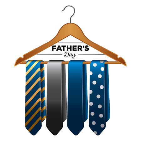 Isolated group of neckties, Father's day vector illustrationのイラスト素材