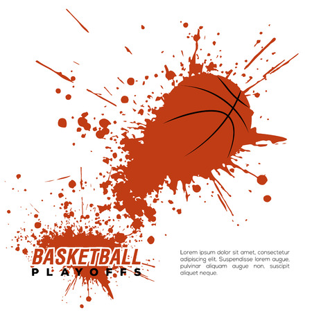 Isolated basketball emblem on a white background, Vector illustrationのイラスト素材