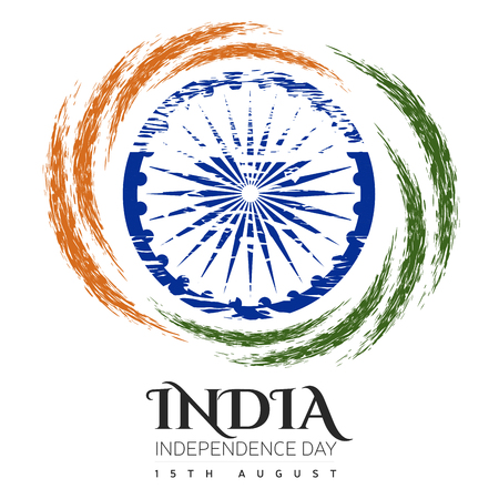Happy indian independence day graphic design, Vector illustrationのイラスト素材