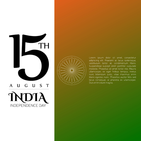 Happy indian independence day graphic design, Vector illustrationのイラスト素材