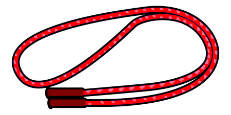 Isolated rope toy on a white background, Vector illustrationのイラスト素材
