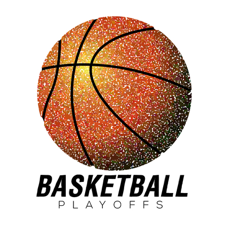 Isolated basketball emblem on a white background, Vector illustrationのイラスト素材