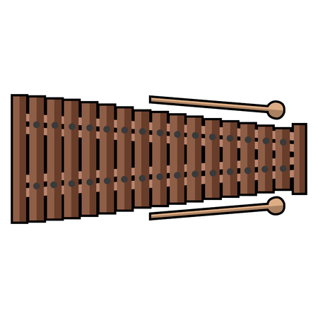 Isolated icon of a xylophone, Vector illustrationのイラスト素材