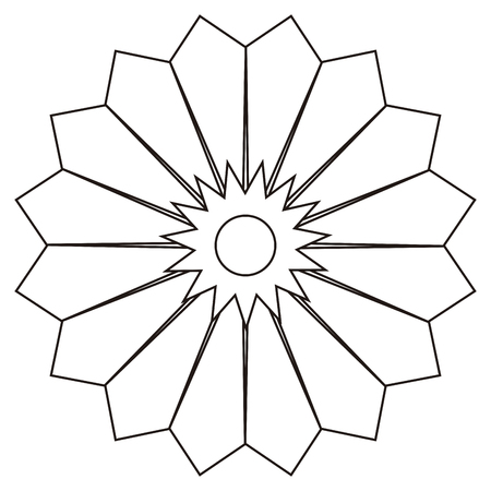 Isolated outline of a flower, Vector illustrationのイラスト素材