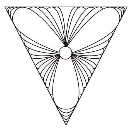 Isolated outline of a flower, Vector illustrationのイラスト素材