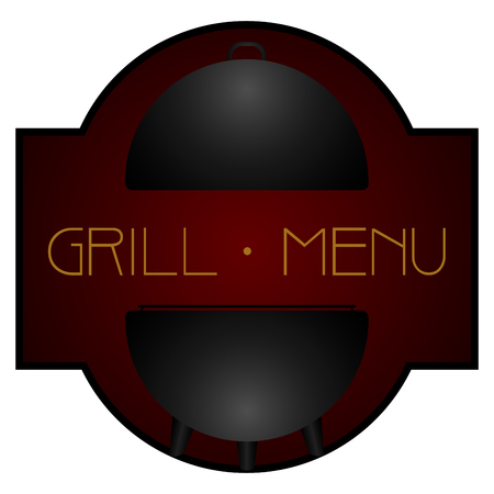 Isolated barbecue menu label on a white background, Vector illustrationのイラスト素材