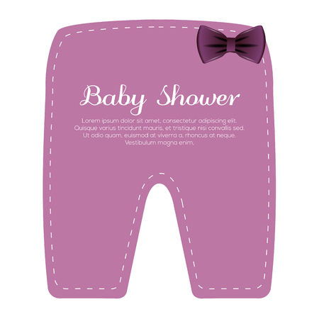 Isolated baby shower label with text, illustrationのイラスト素材