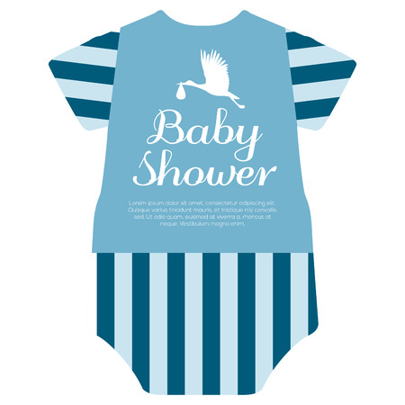 Isolated baby shower label with text illustrationのイラスト素材