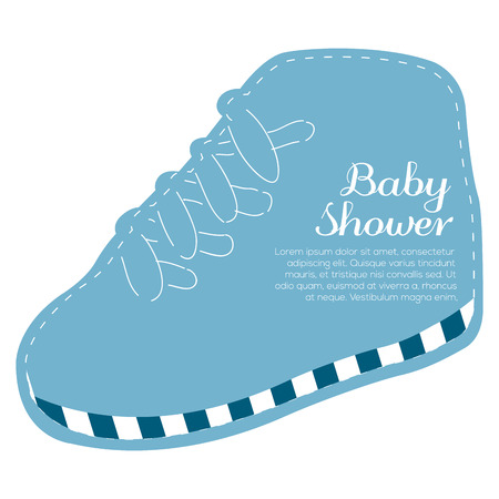Isolated baby shower label with text, illustrationのイラスト素材