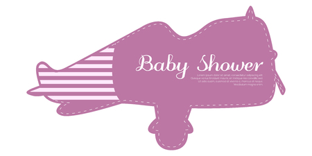 Isolated baby shower label with text, illustrationのイラスト素材