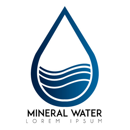 Isolated mineral water logo, Business, Vector illustrationのイラスト素材