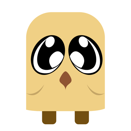 Isolated cute chiken on a white background, vector illustrationのイラスト素材