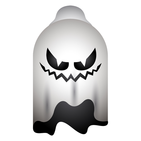 Isolated ghost icon on a white background, vector illustrationのイラスト素材