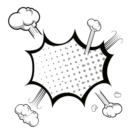 Isolated comic cloud on a white background, Vector illustrationのイラスト素材