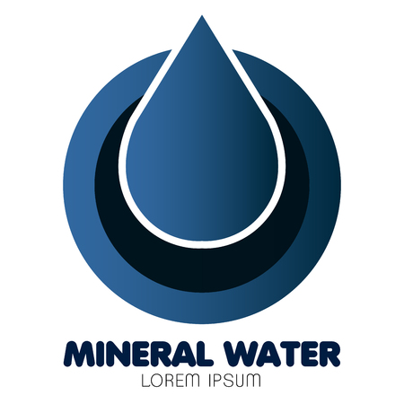 Isolated mineral water logo, Business, Vector illustrationのイラスト素材