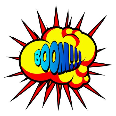 Isolated comic explossion on a white background, Vector illustrationのイラスト素材