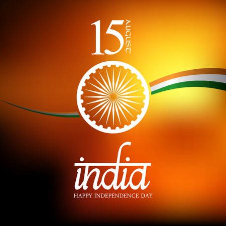 Happy indian independence day graphic design, Vector illustrationのイラスト素材