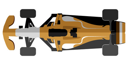 Isolated racing car icon on a white background, vector illustrationのイラスト素材