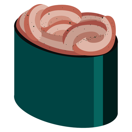 Isolated sushi on a white background, Vector illustrationのイラスト素材