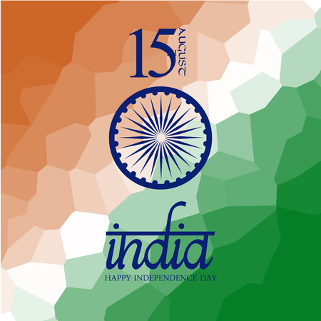 Happy indian independence day graphic design, Vector illustrationのイラスト素材
