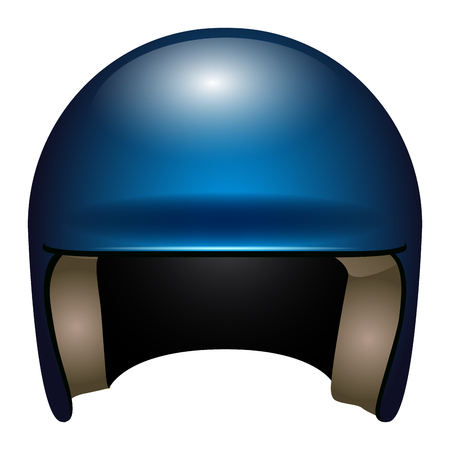 Isolated baseball helmet on a white background, vector illustrationのイラスト素材