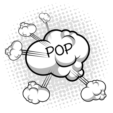 Isolated comic cloud on a white background, Vector illustrationのイラスト素材