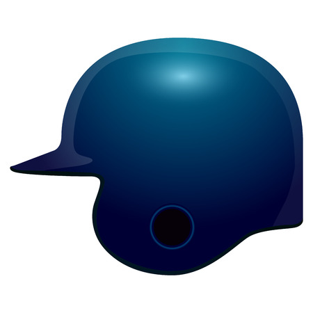 Isolated baseball helmet on a white background, vector illustrationのイラスト素材