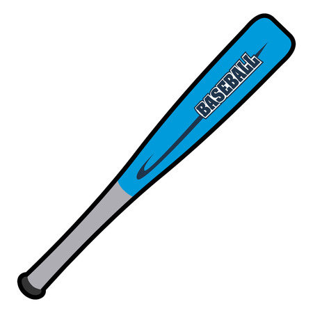 Isolated baseball bat icon on a white background, vector illustrationのイラスト素材