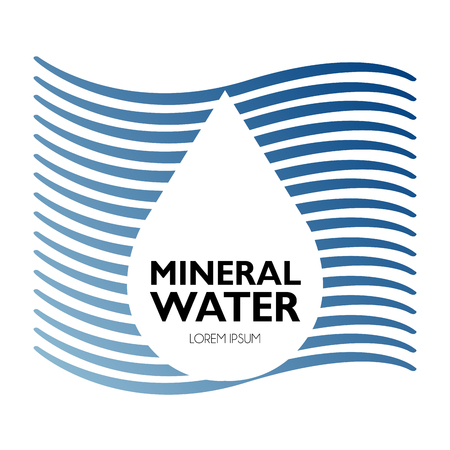 Isolated mineral water logo, Business, Vector illustrationのイラスト素材