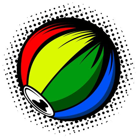 Isolated comic ball on white background vector illustrationのイラスト素材