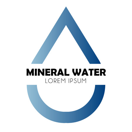 Isolated mineral water logo, Business, Vector illustrationのイラスト素材
