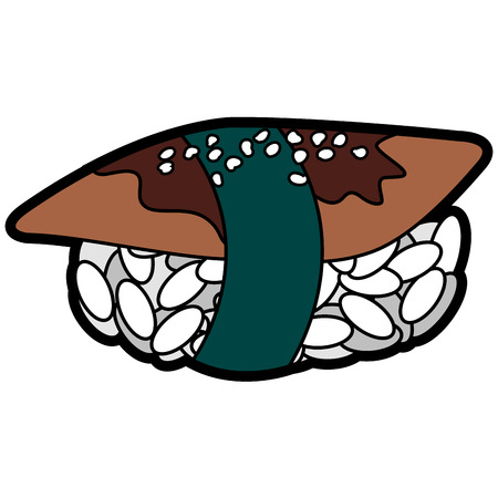 Isolated sushi on a white background, Vector illustrationのイラスト素材