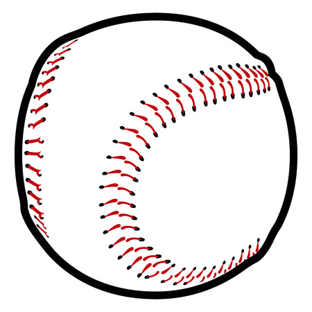 Isolated baseball ball icon on a white background, vector illustrationのイラスト素材