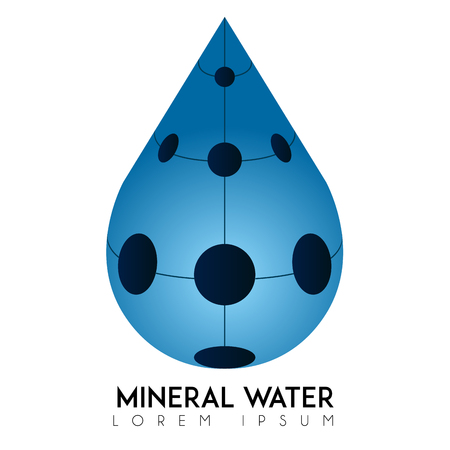 Isolated mineral water logo, Business, Vector illustrationのイラスト素材